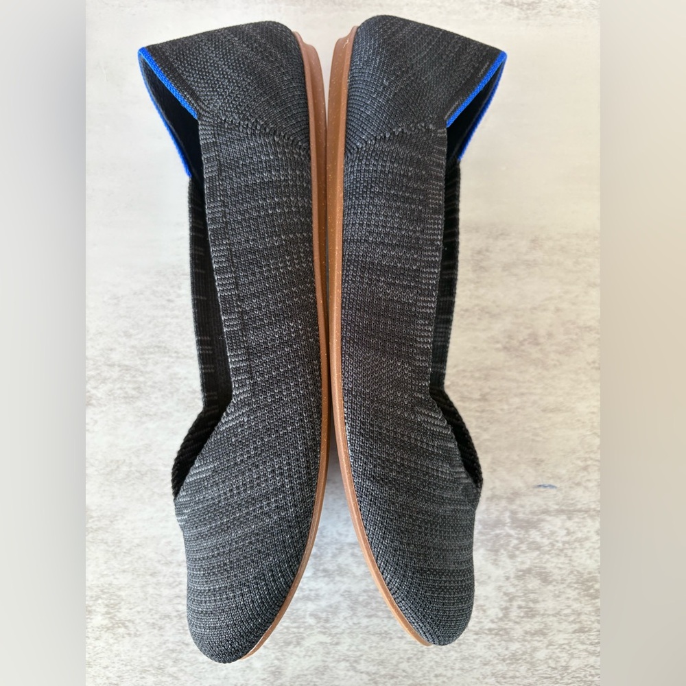 Rothy’s Women’s Black Heathered Round Toe The Flat Ballet Loafers-Size: 9-EUC - Picture 5 of 7